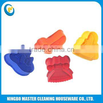 4pcs mini cookie cutter with stamp