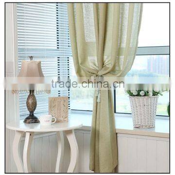 Faux linen softtextile lace sheer voile fabrics for curtains