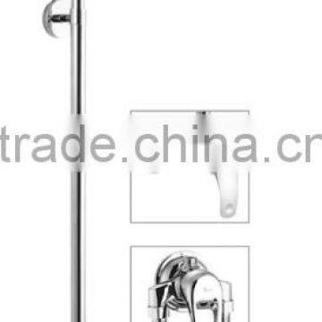 KDS-14 bathroom wave spout round single handle cheap shower faucet set, ceramic cartridge rain shower set without hand shower