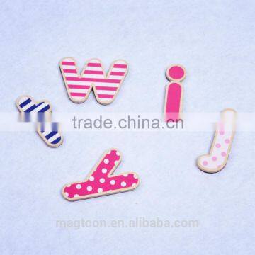 personalized wholesale cute kids magnetic wood alphabet letters with high quality