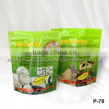 zip lock pet food packaging bag for bird