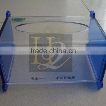 Acrylic material Made in China acrylic rectangle sanitizing wipes tissue box