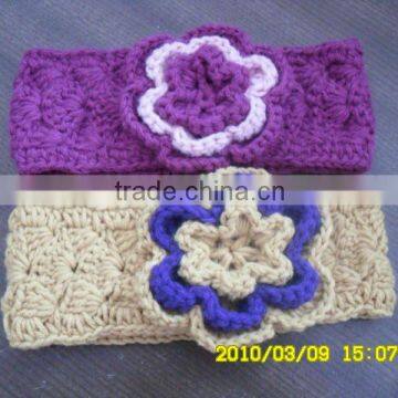 Girl's Cute Crocheted Flower Headbands