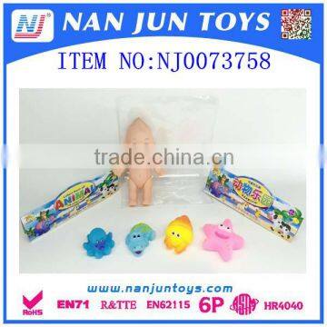 Bath Squirt sea animals toy set with doll