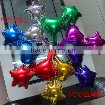 10 Inch Start Shape Pure Color Foil Helium Balloons for Birthday Supplies photo-6