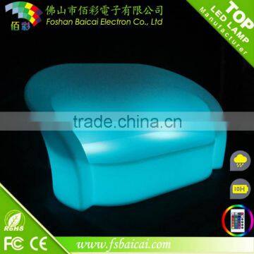 Decorative light up led lounge furniture /double sofa design/living room sofa