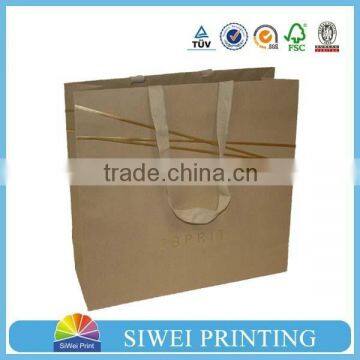 Recycle eco friendly brown paper bag shopping kraft paper bag