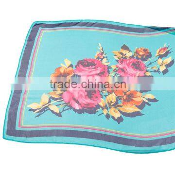 2015 Fashionable Flower Chiffon Scarf In Stock Whole Sale Hot Sale photo-5