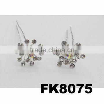 fancy bridal wedding crystal snowflake hair pins wholesale