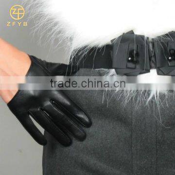 cheapest fashion ladies short leather glove for driving