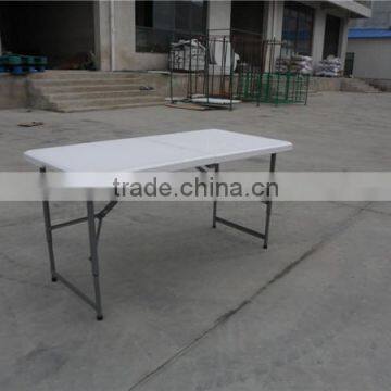 4ft new plastic outdoor furniture of plastic folding table with adjustable style from China manfacture