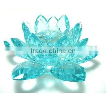 Romantic Crystal Glass Decorative Flower Handmade Lotus Flower