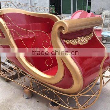 HOT sell Christmas sleigh, Indoor/Outdoor useable fibreglass Christmas Sleigh