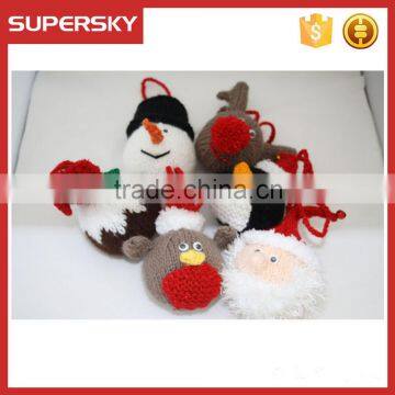 V-494 wholesale knit pattern christmas tree decoration christmas hanging animal toy ornament gift