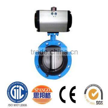 Double Flange Rubber Lined Ductile Iron Butterfly Valve photo-2