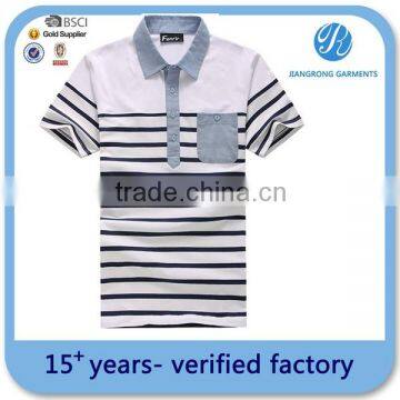 stripe polo shirt men