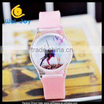 2014new hot fashion smart starry sky deer plastic children watch(WJ-1500)