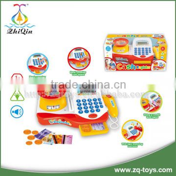 Funny supermarket cashier desk toy preschool toys cash register machine for wholesales