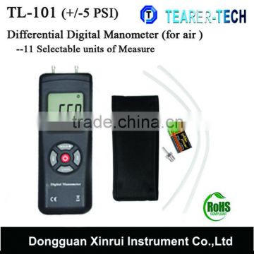 TL-100 Large LCD + / -2PSI Digital Manometer Air Pressure Meter Gauge with factory price