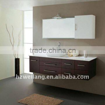 Modern wood stone top bathroom Cabinet