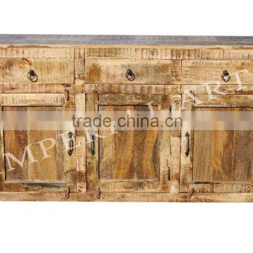 INDIAN MANGO WOOD SIDE BOARD WITH 3 DRAWER, FOR HOME FURNTIURE