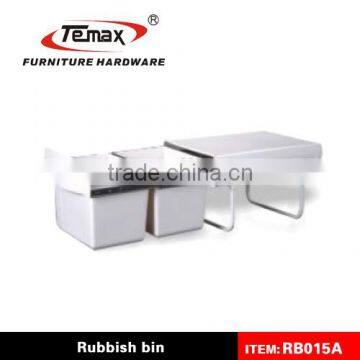 RB015A white plastic rubbish bin for kitchen