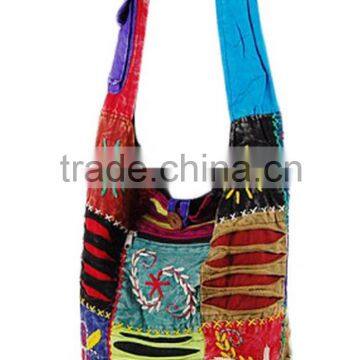 designer shoulder hippie bags hippie bags stone wash cotton handbag CB535