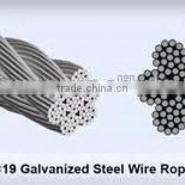 ungalvanized steel wre rope7x19