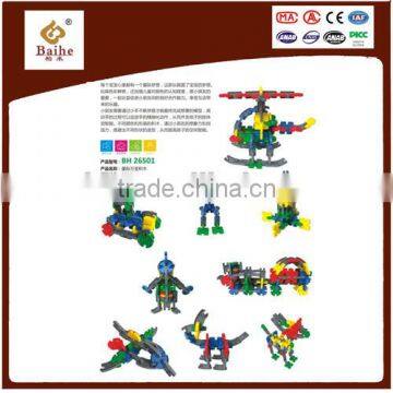 Plastic building block toys