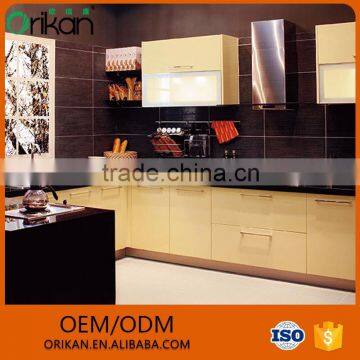 Brand new orange lacquer kitchen cabinets with CE certificate
