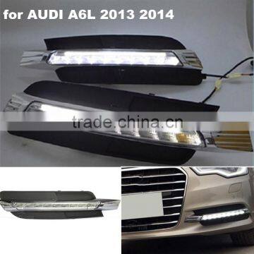 LED DRL Daytime Running Light Fog Lamp For Audi A6L 2013 High Qulity Daytime Running Lights LED DRL Cover For Audi A6L 2014