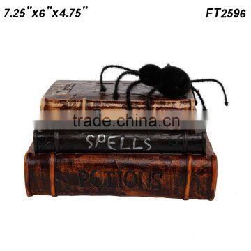 FT2596 Halloween Decor book with spider