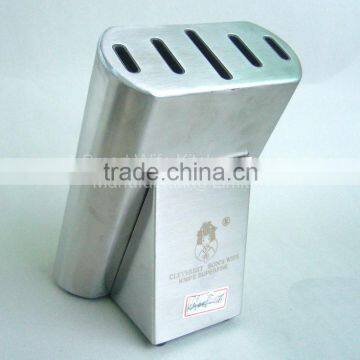 Substantial stainless steel knife block for 5pcs knives