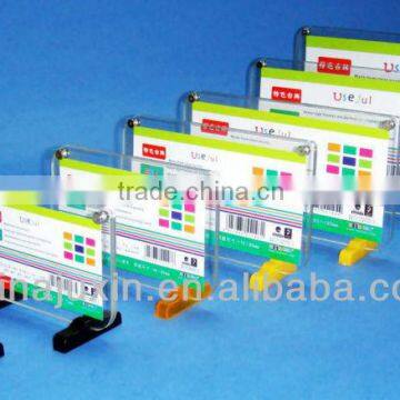acrylic sign stand with color corner