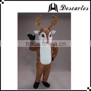 Hot sale deer walking costume, adult reindeer mascot costume for Christmas