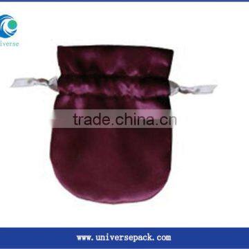 satin silk pouch with ribbon accessory