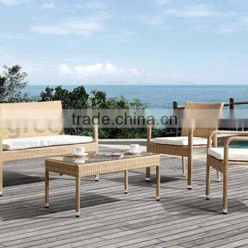 Evergreen Wicker Furniture - Poly Rattan Outdoor Traditional Sofa Set