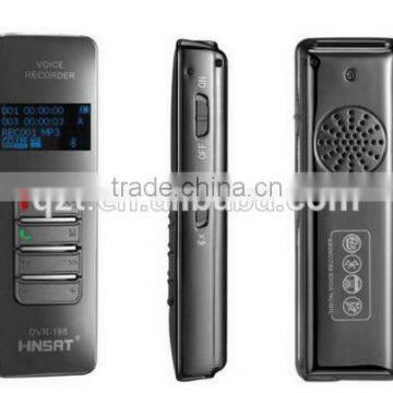 MP3 Bluetooth function 8gb digital telephone voice recorder with external microphone