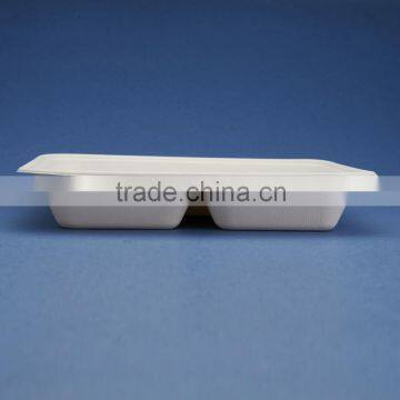 TY-10 Wholesale 5 Comprtments Airline Food Sugarcane Paper Tray photo-2