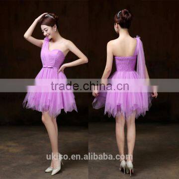 Pink Champagne Violet White Sky Blue Purple Chiffon Wedding Bridesmaid Dress Patterns Short Prom Gowns Party Princess Ball Dress photo-6