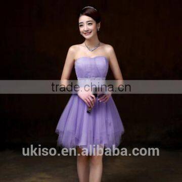 Purple Pink Champagne Violet White Sky Blue Off-shoulder Bridesmaid Dress Knee Length Prom Gowns Party Princess Ball Dress