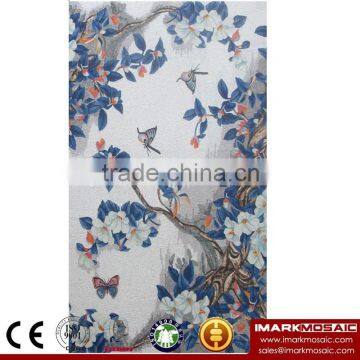 IMARK Traditional Chinese Painting Butterfly Pattern Mural Mosaic /Hand Cut Mosaic Tile/Mosaic Art For Wall Decoration