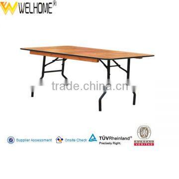 Plywood rectangular folding table