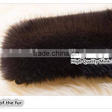 Top Quality Genuine Luxury Mink Stand Fur Collar for Mens Down Coat