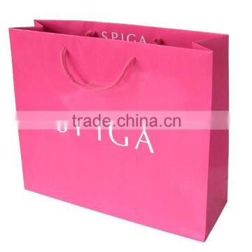 Pink reusable custom hand paper kraft indian gift bag