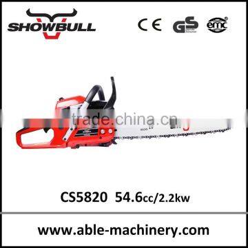 58cc chainsaw with easy starter 22"bar and chain can cutting fast