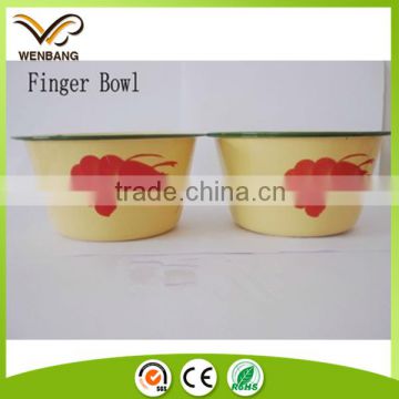 2016 fashionable enamel finger bowl with lid