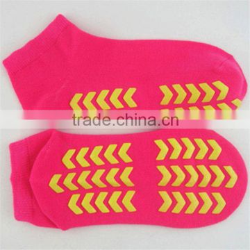 trampoline sock non slip logo	C-68	sport rubber trampoline sock