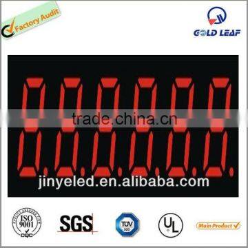 Emitting red color 6 digit 7 segment