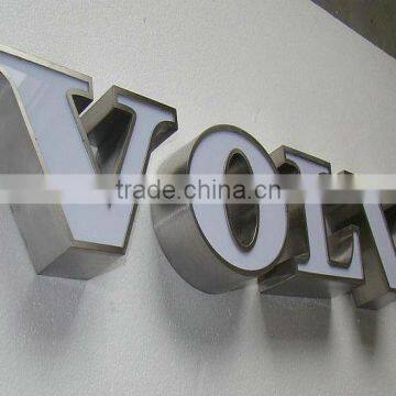 Illuminated Stainless steel letter,stainless steel 3D letter,Brush decorative metal letters